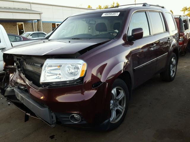 5FNYF4H56CB036659 - 2012 HONDA PILOT EXL MAROON photo 2