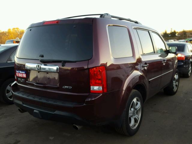 5FNYF4H56CB036659 - 2012 HONDA PILOT EXL MAROON photo 4