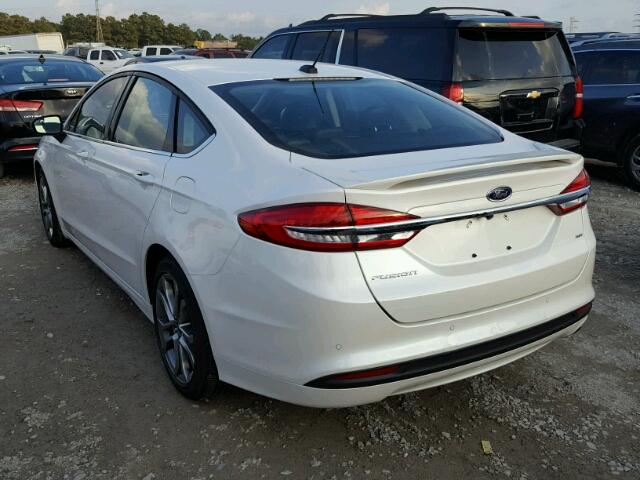 3FA6P0H7XHR254436 - 2017 FORD FUSION SE WHITE photo 3