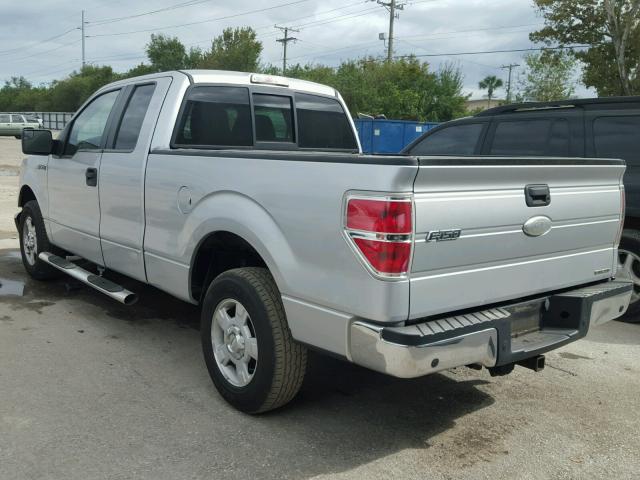 1FTFX1CFXBFD36749 - 2011 FORD F150 SUPER SILVER photo 3