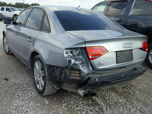 WAUAFAFL0BN002232 - 2011 AUDI A4 PREMIUM GRAY photo 3