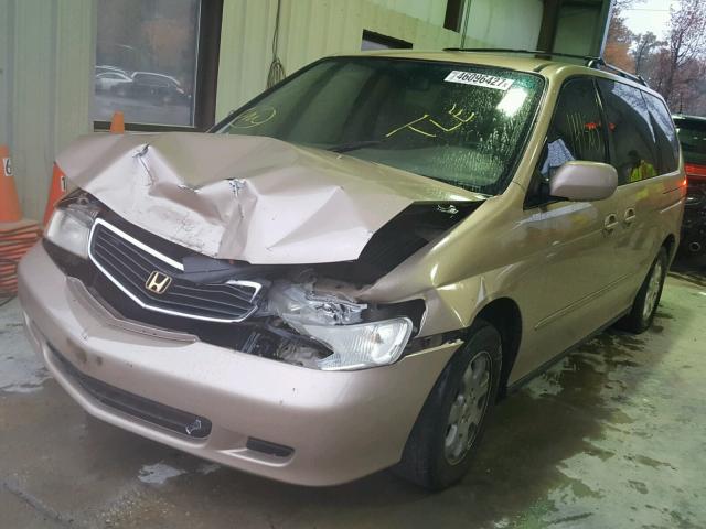 2HKRL18662H576582 - 2002 HONDA ODYSSEY EX TAN photo 2