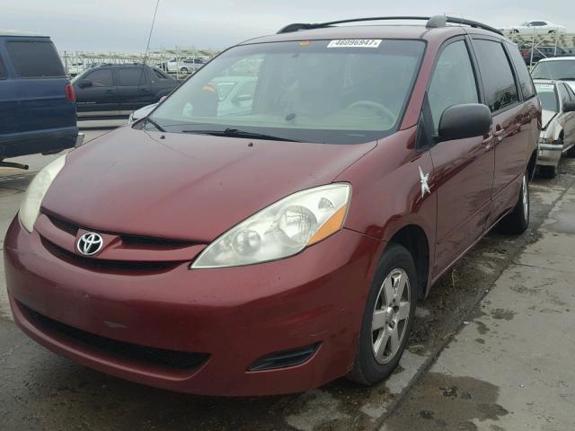 5TDZK23C27S089385 - 2007 TOYOTA SIENNA CE RED photo 2