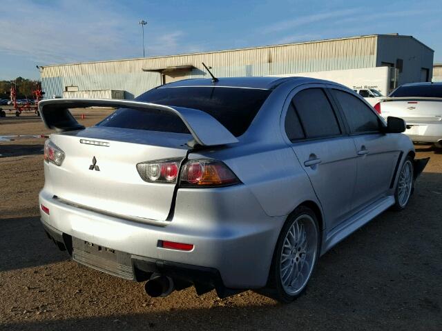 JA32W8FV5BU036141 - 2011 MITSUBISHI LANCER EVO BLUE photo 4