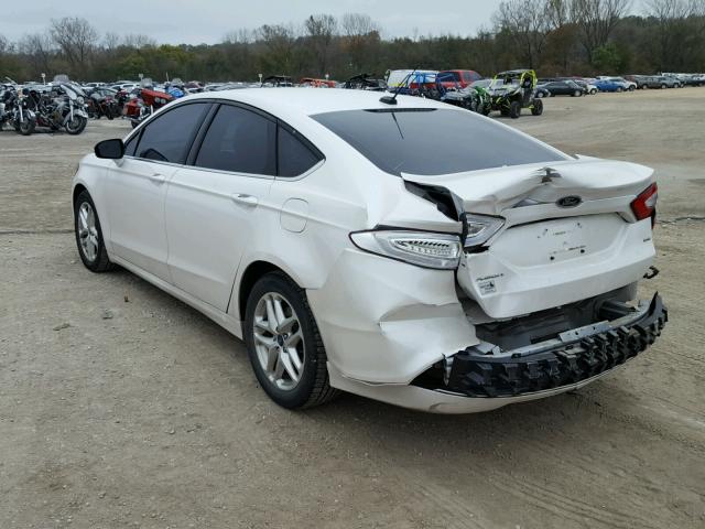 3FA6P0H79DR234740 - 2013 FORD FUSION SE WHITE photo 3