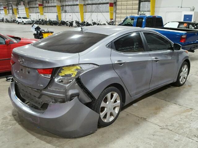 KMHDH4AE9BU101265 - 2011 HYUNDAI ELANTRA GL GRAY photo 4