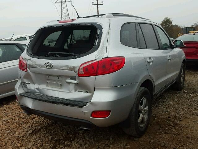 5NMSG13D87H104142 - 2007 HYUNDAI SANTA FE G SILVER photo 4