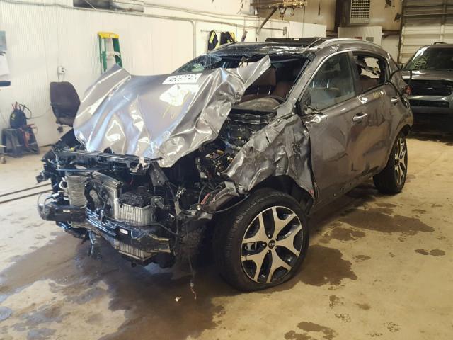 KNDPRCA63H7253292 - 2017 KIA SPORTAGE S GRAY photo 2