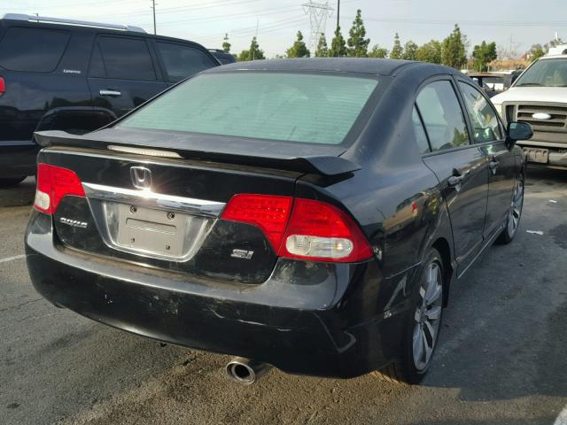 2HGFA55549H705841 - 2009 HONDA CIVIC SI BLACK photo 4