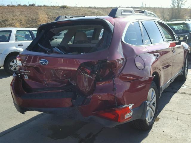 4S4BSBFC4F3285319 - 2015 SUBARU OUTBACK MAROON photo 4