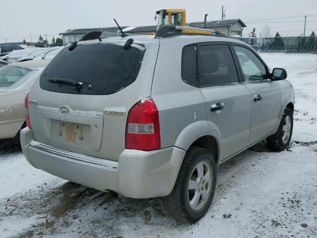 KM8JM12B88U919418 - 2008 HYUNDAI TUCSON GLS SILVER photo 4