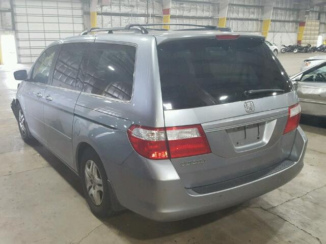 5FNRL38496B078309 - 2006 HONDA ODYSSEY EX BLUE photo 3