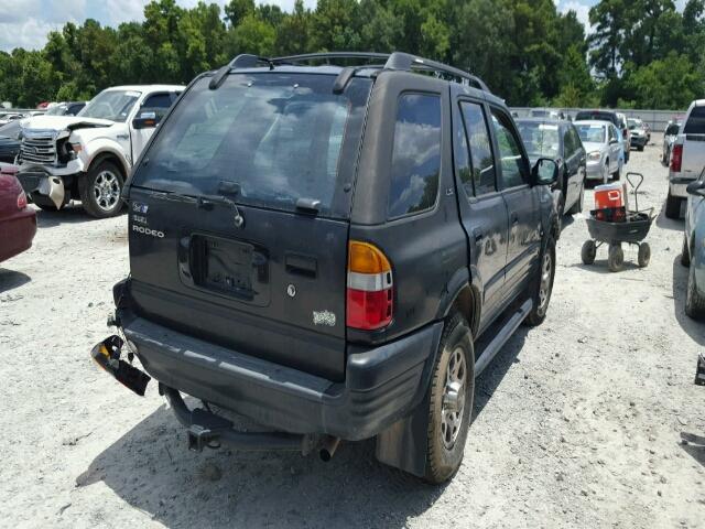 4S2CK58W5W4304279 - 1998 ISUZU RODEO S BLACK photo 4