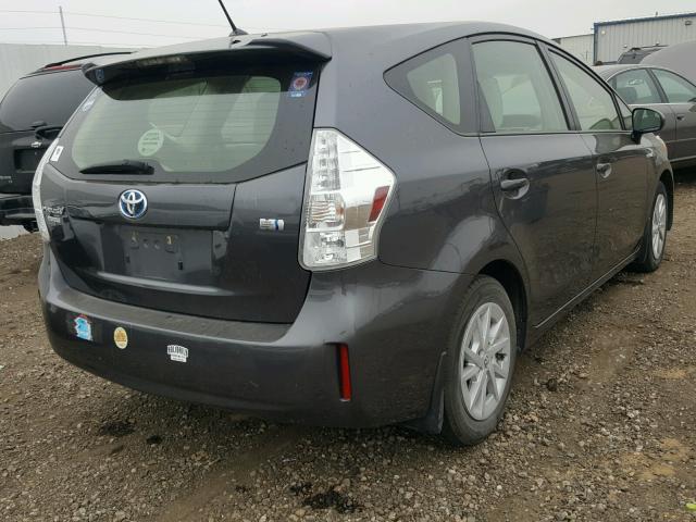 JTDZN3EU8C3166677 - 2012 TOYOTA PRIUS V CHARCOAL photo 4