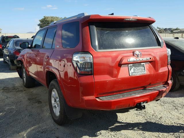 JTEZU5JR7G5123003 - 2016 TOYOTA 4RUNNER SR RED photo 3