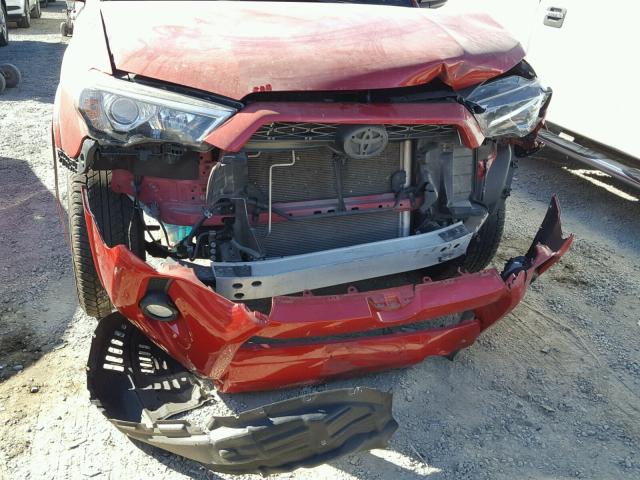 JTEZU5JR7G5123003 - 2016 TOYOTA 4RUNNER SR RED photo 9