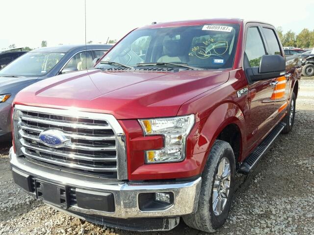 1FTEW1C84GKD04409 - 2016 FORD F150 SUPER RED photo 2