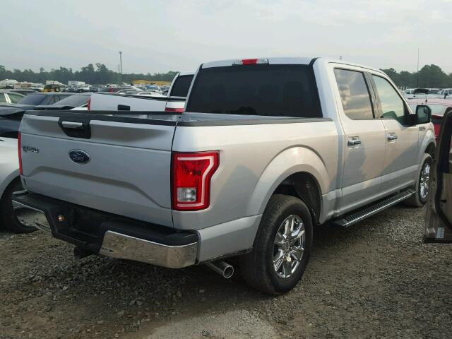 1FTEW1C86HKC19671 - 2017 FORD F150 SUPER SILVER photo 4