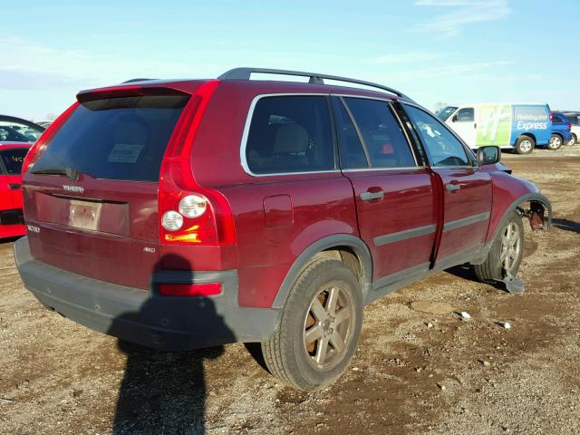 YV4CZ592661258091 - 2006 VOLVO XC90 MAROON photo 4