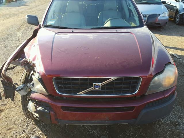 YV4CZ592661258091 - 2006 VOLVO XC90 MAROON photo 7