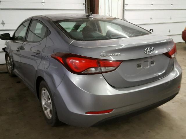 KMHDH4AE5EU168045 - 2014 HYUNDAI ELANTRA SE GRAY photo 3