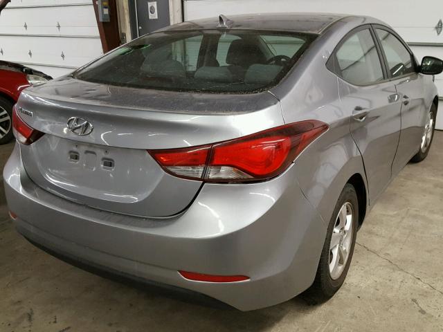 KMHDH4AE5EU168045 - 2014 HYUNDAI ELANTRA SE GRAY photo 4