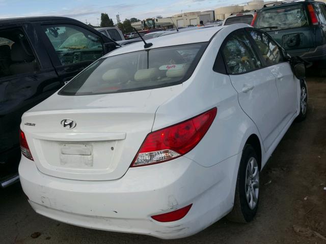 KMHCT4AE5DU398211 - 2013 HYUNDAI ACCENT GLS WHITE photo 4