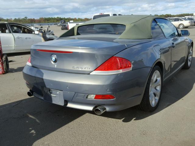 WBAEK73435B324821 - 2005 BMW 645 CI AUT SILVER photo 4