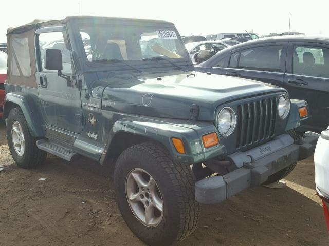 1J4FA59S81P338922 - 2001 JEEP WRANGLER / GREEN photo 1