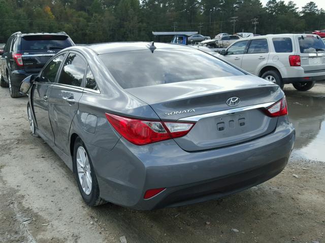 5NPEB4AC3EH854510 - 2014 HYUNDAI SONATA GLS GRAY photo 3