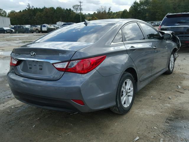 5NPEB4AC3EH854510 - 2014 HYUNDAI SONATA GLS GRAY photo 4