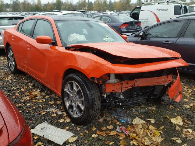 2C3CDXJGXGH313296 - 2016 DODGE CHARGER SX ORANGE photo 1