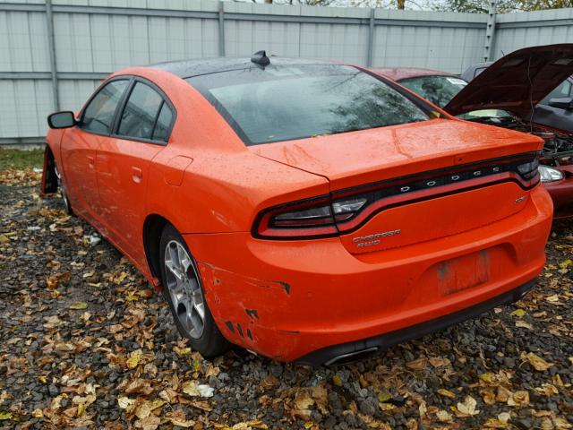 2C3CDXJGXGH313296 - 2016 DODGE CHARGER SX ORANGE photo 3