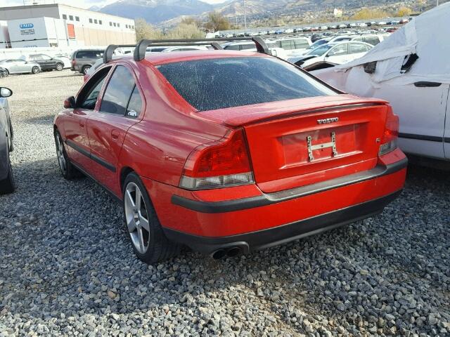 YV1RH52Y342321812 - 2004 VOLVO S60 R RED photo 3