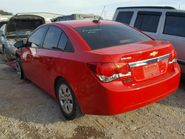 1G1PA5SH5F7188499 - 2015 CHEVROLET CRUZE LS RED photo 3