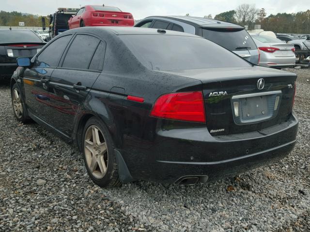 19UUA66265A009671 - 2005 ACURA TL BLACK photo 3