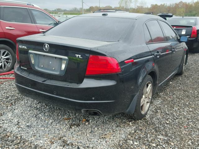 19UUA66265A009671 - 2005 ACURA TL BLACK photo 4