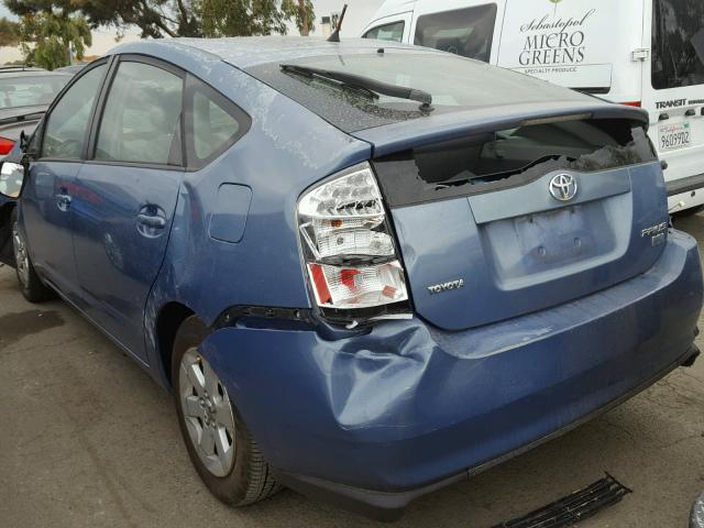 JTDKB20U067063178 - 2006 TOYOTA PRIUS BLUE photo 3