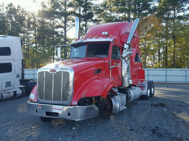 1XPHD49X3DD207753 - 2013 PETERBILT 386 RED photo 2