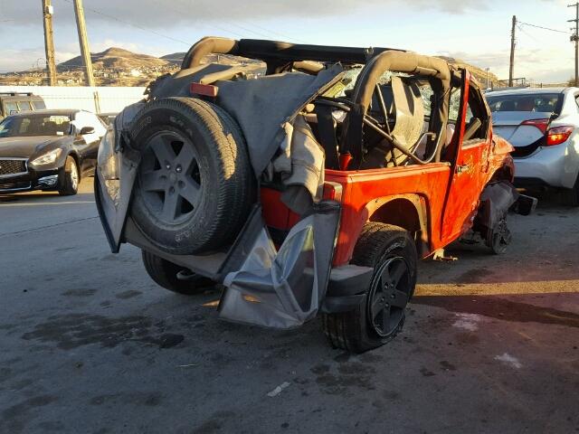 1J4FA24118L569224 - 2008 JEEP WRANGLER X RED photo 4