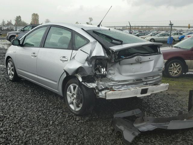 JTDKB20U573256662 - 2007 TOYOTA PRIUS SILVER photo 3