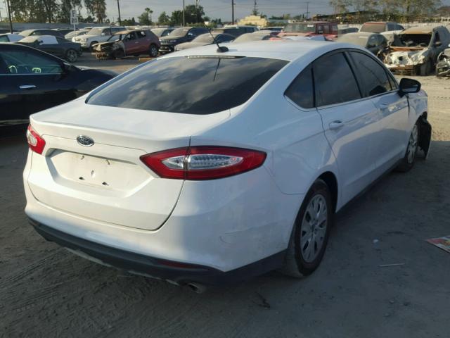 3FA6P0G73DR364336 - 2013 FORD FUSION S WHITE photo 4