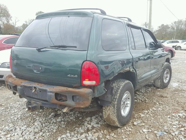 1B4HS28N81F539874 - 2001 DODGE DURANGO GREEN photo 4