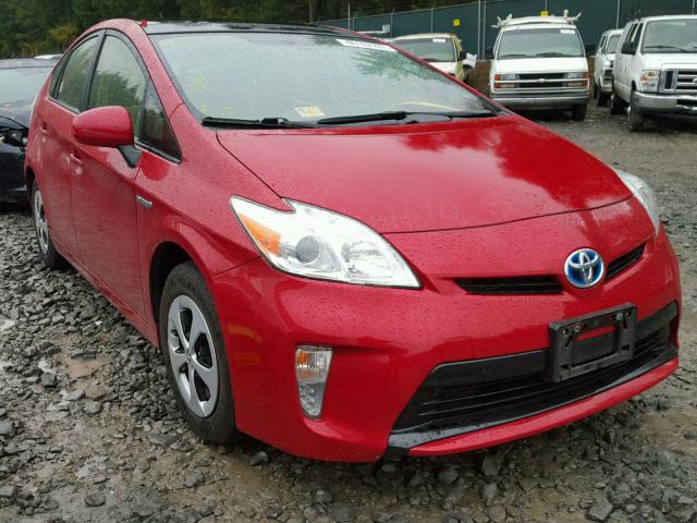 JTDKN3DU2D5696488 - 2013 TOYOTA PRIUS RED photo 1