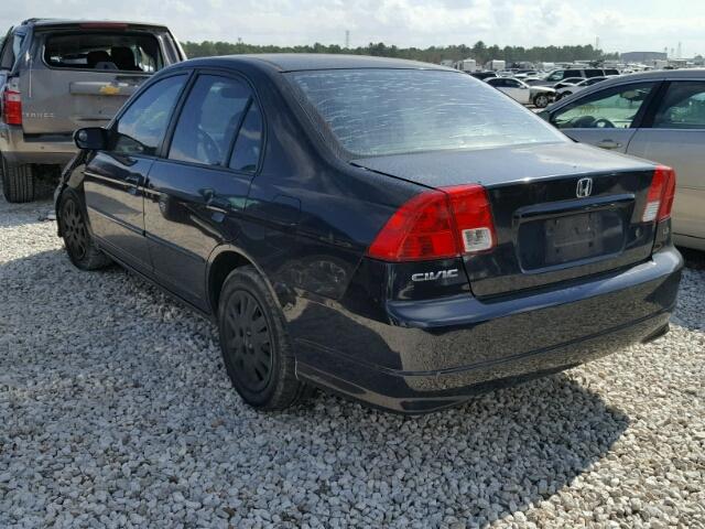 2HGES16584H533922 - 2004 HONDA CIVIC LX BLACK photo 3