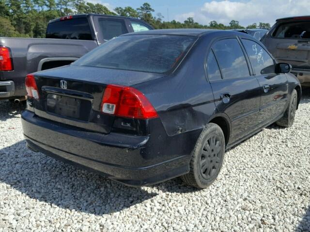 2HGES16584H533922 - 2004 HONDA CIVIC LX BLACK photo 4