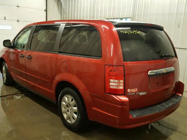 2A8HR44H48R750558 - 2008 CHRYSLER TOWN & COU RED photo 3