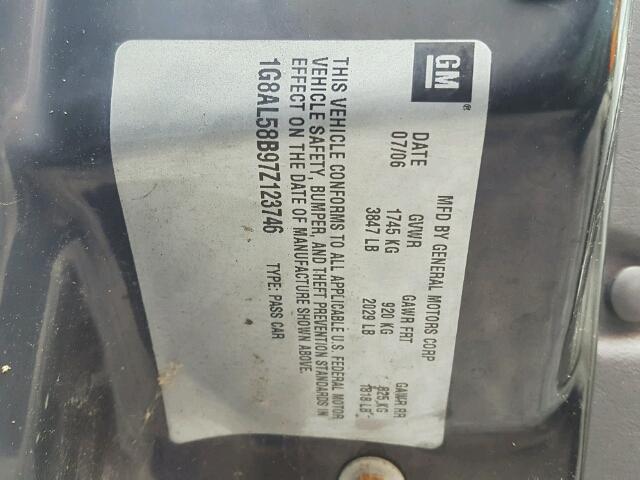 1G8AL58B97Z123746 - 2007 SATURN ION LEVEL Gümüş foto 10