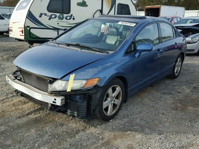 2HGFA16998H505756 - 2008 HONDA CIVIC EXL BLUE photo 2