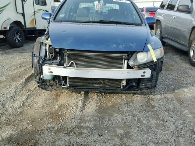 2HGFA16998H505756 - 2008 HONDA CIVIC EXL BLUE photo 9